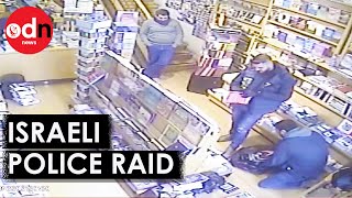 Shocking Moment Israeli Police Raid Palestinian Owned Bookstore in Jerusalem