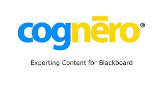 Exporting Content for Blackboard