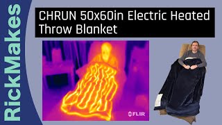 CHRUN 50x60in Electric Heated Throw Blanket