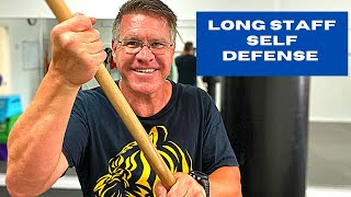 How to hit someone with a stick for self defense using the long martial arts staff or bo