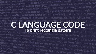 C lang code to print rectangle star pattern