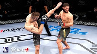 Khabib Nurmagomedov vs Justin Gaethje in EA Sports UFC 4 (epic gameplay)