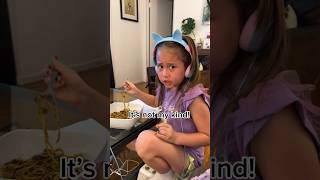 Little Girl HATES the Spaghetti Mom Made #shorts