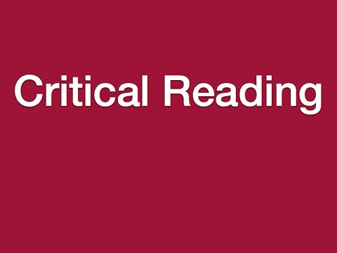 Lesson 9 - Critical Reading Lesson 9 - Critical Reading