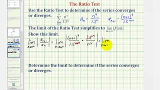 Ex 1: Infinite Series - The Ratio Test (Convergent)