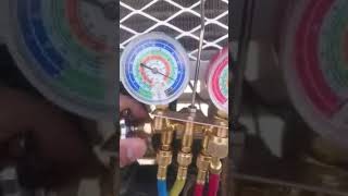 Low pressure alarm,  charging R134a refrigerant checking all condensing fan motor