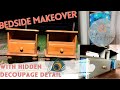 Pine Bedsides: #decoupage #upcycle