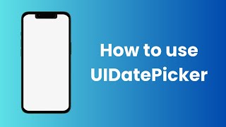 How to use UIDatePicker | Swift | Xcode 16.0