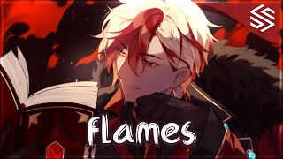 Nightcore - Flames - (Lyrics)