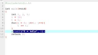 How to Program in C: Tutorial 9 For Loops