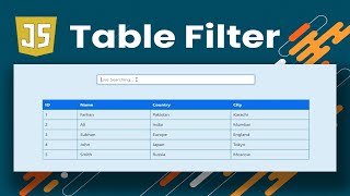 Search/Filter Table Data with Javascript 2022 | Create a Search Bar & Filter Table using JavaScript