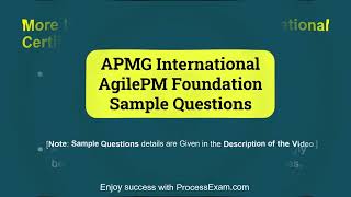 [Study Guide] APMG International AgilePM Foundation Certification Exam