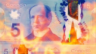 Hogyan ég el egy kanadai 5 dolláros bankjegy? / How does it burn Canadian 5 dollars banknote?