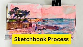 Sketchbook Process - Loose sketchbook landscape sketch