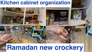 Kitchen cabinet organization+ramadan crockery shopping/haul /Ramadan prep series part 4