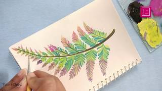 One Stroke Painting with Round Brush- Fern Leaf