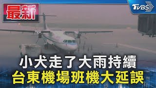 小犬走了大雨持續 台東機場班機大延誤｜TVBS新聞 @TVBSNEWS01