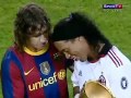 Ronaldinho comeback on Camp Nou for Barcelona - AC Milan 25 08 2010.flv