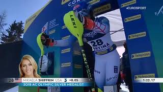 Mikaela Shiffrin - Gold Medal - Alpine Combined - Ski WC Cortina 2021 - 15 Feb  2021 - highlights