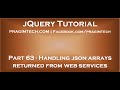 Handling json arrays returned from asp net web services with jquery
