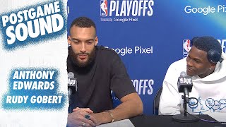 "We're Gonna Be Ready." | Anthony Edwards & Rudy Gobert Postgame Sound | 04.27.24