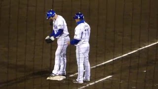 2016年4月13日 イースタンリーグ 横浜DeNAー北海道日本ハム ロマック選手 タイムリーヒット