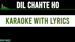 Dil Chahte Ho Karaoke Instrumental with Lyrics | Unplugged Jubin Nautiyal