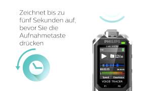 DVT6010 Philips Voice Tracer - Voraufnahmefunktion - DE