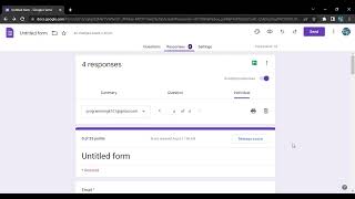 How to delete a single answer / Responses in Google poll/survey in Google Forms