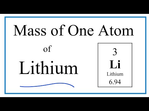 What is the mass of one atom of lithium?