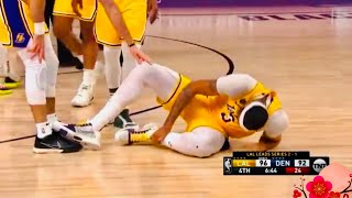 Anthony Davis paint step on Paul Millsapsap’ foot | Hurt Left ankle | LA Lakers vs Denver Nuggets