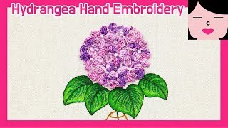 수국 프랑스자수 팝콘 레이지 데이지 스티치 패브릭마카 hydrangea hand embroidery \u0026 fabric marker