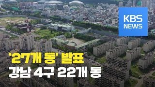 정부, 분양가 상한제 대상 지역 27개 동 발표 / KBS뉴스(News)