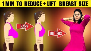 1 Min Easy Yoga Exercises To Reduce Breast Fat Naturally At Home + Lift Saggy Breast