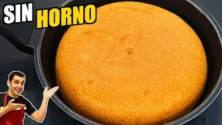 El MEJOR bizcocho en SARTEN 😍 🍰, 4 ingredientes,  Esponjoso y delicioso. Receta  # 1005