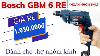 Review và Test Máy Khoan Bosch GBM 6 RE - Khoan Gỗ 15mm; Thép 6mm