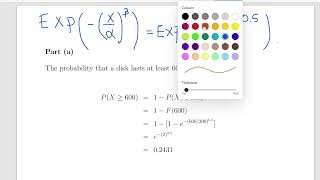 Weibull Distribution - Worked Example (Magnetic Disk)