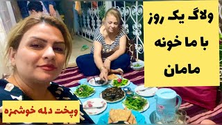 مامان برامون اش رشته و دلمه خوشمزه درست کرد😋