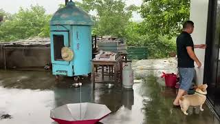 三輪房車露營遭遇特大暴雨 桂林灕江發大水露營地被洪水淹沒