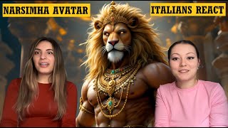 Italian Girls React To Narasimha Avatar Of Lord Vishnu