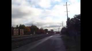 INRD 4006 running LONG HOOD FORWARD!! Westbound,Linton,Indiana,11-1-13