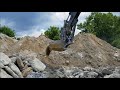 how to recycle concrete with a 21 ton excavator