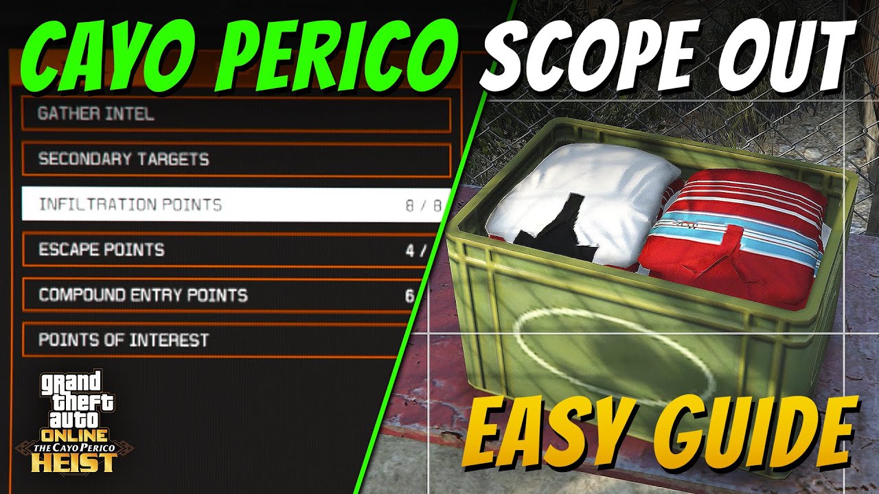 Cayo Perico Heist - All Scope Out Locations (Infiltration, Escape ...