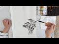 中国画教学山水篇 谈青绿山水的着色 一 chinese ink wash painting tutorial