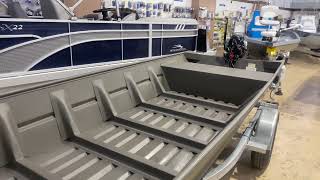 Weldbilt Flat 1442 with 20HP Suzuki boat walk around - Redmond's Marine