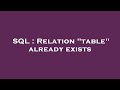 SQL : Relation 