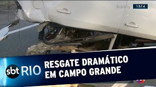 EXCLUSIVO! Resgate dramático em acidente em Campo Grande