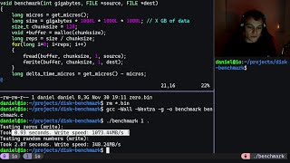 Coding a Disk Benchmark Tool in C