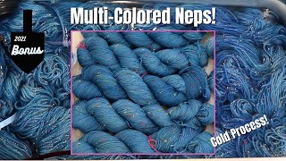 2021 Chanukah Multi-Colored Nep Colorway- Cold Processing a Soft Tonal Yarn (2021 Chanukah Bonus)