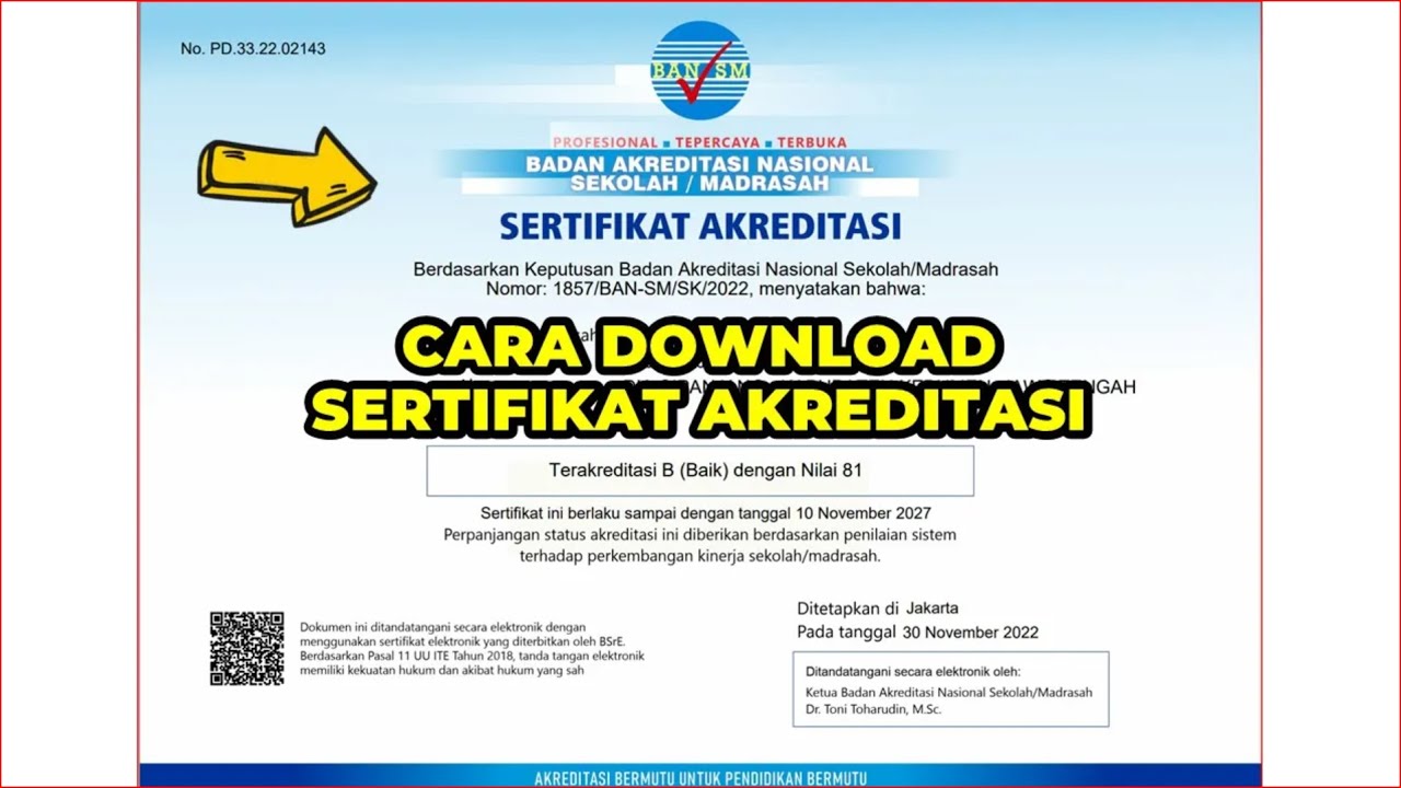 Cara Download Sertifikat Hasil Perpanjangan Otomatis Akreditasi Sekolah